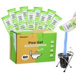 Portable Toilet Powder, 60 Pcs Fast-Absorbing Camping Toilet Chemicals, for Camping Outdoor Recreation Portable Toilet Rapidly Biodegradable Eco Poo Gel, Liquid Waste Gelling