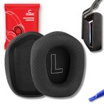 Crysendo Headphone Cushion Compatible with Logítech G733, G335 Headphones | Replacement Ear Cushion Foam Cover Ear Pads Soft Cushion | Mesh Fabric & Soft Foam Earpads (Black)