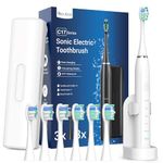 Electric Toothbrush - Sonic Electric Toothbrushes with 6 Brush Heads, Travel Toothbrushes Fast Charge 3 Hours Last 60 Days, Sonic Toothbrush for Adults and Kids