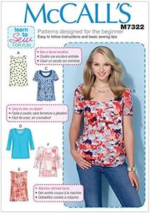 McCall's Patterns M7322 Misses' Pullover Tops, Y (X-Small-Small-Medium)