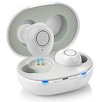 Next Generation in The Ear Personal Sound Device w/Noise Reduction - Rechargeable ITE 2 Piece Set, Portable Charging Case Sound Assist for Adults and Seniors, White