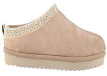 sole london GIRLS SLIP ON WARM FAUX FUR LINED IN OUT DOOR KIDS SLIPPERS SHOES BOOTS