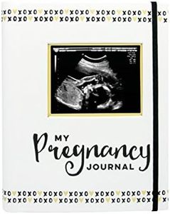 Pearhead My Pregnancy Journal - 74-Page Memory Book and Photo Album, Gender Neutral Planner for Expecting Moms, Includes Milestone Sections and Ultrasound Photo Insert