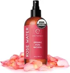 Eve Hansen Organic Rose Water Spray for Face | Huge 8 oz Moroccan Rosewater Face Toner and Makeup Setting Spray | Soothing Neck and Face Mist to Reduce Eye Puffiness, Dark Circles and Redness