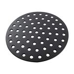 Round cast Iron fire Grate,BBQ high Heat Charcoal Plate for XLarge Big Green Egg fire Grate Bottom Grate Grill Parts Charcoal Grate Replacement Parts XLarge Big Green Egg Accessories-17inch