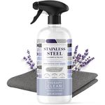 Therapy Premium Stainless Steel Cleaner and Polish with Large Microfiber Cloth, 473ml Bottle