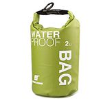 Uncle Paul Boat Dry Bags - Green 2L Waterproof Bag For Drifting Boating Kayaking Fishing Rafting Swimming Camping Canoeing Surfing 2 Litres