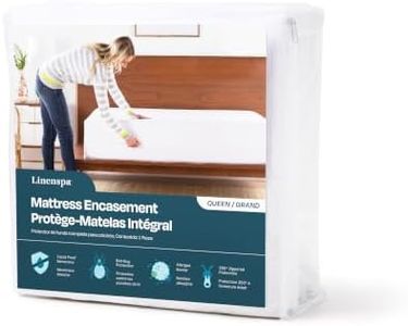 Linenspa Zippered Mattress Encasement - Waterproof & Bed Bug Proof - King, White