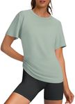 OFEEFAN Fashion Tops for Women Trendy Sun Protection Workout Tops for Women Tennis Tops for Women Light Green M