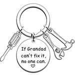 JMIMO Grandad Gifts, Grandad Birthday Gifts Christmas Father's Day Gifts for Grandad Grandpa from Grandchildren If Grandad Can't Fix It, No One Can Keyring