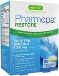 Pharmepa Restore, 1000mg Pure EPA Fish Oil, High Absorption rTG Omega-3, Triple Strength, High-Barrier Blister Packaging, Lemon flavor, 1-Month Supply, 60 softgels