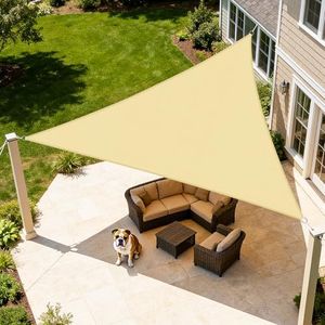 Artpuch Sun Shade Sail 26'X26'X26' Beige Triangle