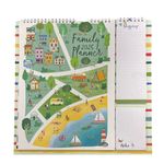 1ABOVE 2025 Family Organiser Calendar Wall Planner With Memo Pad, Pen & Shopping List, Monthly Five Columns - TOWN