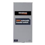 Generac RXSW200A3 200 AMP Smart Transfer Switch - Single Phase Generator Controller - Automatic Power Transfer from Utility to Generator - Digital Power Technology - UL Listed