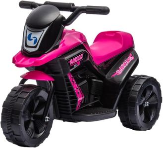 MrJ Moto Elettrica per Bambini con 3 Ruote, Pedale per il controllo avantidietro, pulsante luci, Batteria Ricaricabile 6V, Suoni e Musica