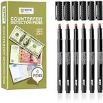 NoteShield 6 Pack Counterfeit Detector Pen Counterfeit Pens Bill Pens Money Marker Detect Fake Marker, Check Bills False Currency Counterfit Marker Pen