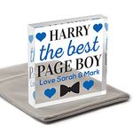 Best Page Boy Gifts, Wedding Gifts For Page Boy Ring Security Ring Bearer Usher Best Man Groomsman, PERSONALISED Pageboy Thank You Keepsake, Page Boy Bow Tie Gifts For Boys Son, With Grey Bag