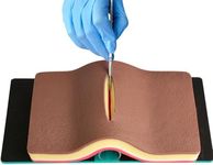 MedEduQuest Suture Pad, 5-Layer Silicone with Adjustable Arch Base, Brown