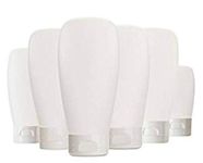 6PCS 150ml/5oz Empty Refillable Clear Plastic Squeeze Soft Tubes with Flip Cover Lotion Bottle Travel Sample Packing Cosmetic Makeup Container Storage Vial Jar for Facial Cleanser Shampoo Shower Gel