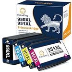 ColorKing Remanufactured Ink Cartridge Replacement for HP 950 XL 950XL 951 XL 951XL to use with OfficeJet Pro 8600 8610 8615 8620 8625 8630 8100 276dw 251dw Printer (4 High Yield Combo Pack)