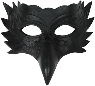 lckellong Halloween Crow Mask Bird Mask Eagle Masks Raven Cosplay Masquerade Masks for Adults Mardi Gras Day Party Supplies-Black