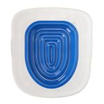 Cat Toilet Training Kit Universal Reusable Environmentally Friendly Cat Toilet Trainer Pet Cleaning (White Tray, 1 Blue Inner Support)