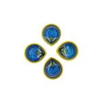 Natriel Handmade Blue Pottery Diya Diyas Earthen Assorted Colorful Diwali Decoration Puja Handpainted Home Indoor Outdoor Design Handmade Mix Color (Design-07)