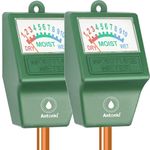 Antonki 2 Pack Plant Water Meter, Soil Moisture Tester Hygrometer Sensor, Soil Water Monitor Kit for Outdoor and Indoor Potted Plants, Flower, Gardening, Farming - No Battery Required