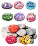 DECORKEY River Rocks for Painting, DIY & Smooth Kindness, Rocks for Arts, Naturally Stone, 2-3inches 22PCS Perfect for Kids Party,Crafts, and Decoration