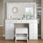 Yanosaku Vanity Desk & Power Outl, 