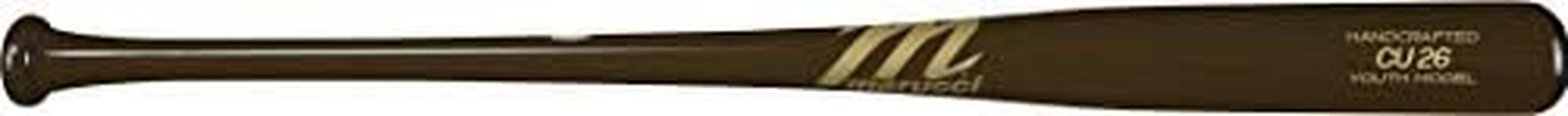 Marucci CU26 Youth Model Maple Wood Baseball Bat, Chocolate, 28"