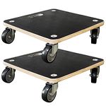 Double Rhombus Furniture Mover Dolly, 2 Pcs Square Wood Platform Dolly Heavy Duty 250kg Rolling Mover with 4 Wheels for Moving Heavy Furniture, Piano, Refrigerator, Sofa, Cabinet