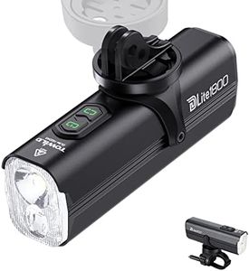 TOWILD DLite1800 Bike Lights for Night Riding,1800LM Dual Light Source System,Compatible with Garmin/GoPro Mount,5000mAh Rechargeable Battery,Waterproof Bike Front Light for Commuter Cyclists