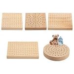 CHGCRAFT 5Styles Wooden Cake Pop Stand Display Oak Wooden Clay Figurines Doll Display Trays for DIY Craft Pottery Clay Model Pick Displays, Wheat