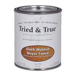 Tried & True Dark Walnut Stain & Finish, Pint - Linseed Oil Wood Stain, Perfect for Home Improvement, Furniture, & Kitchen Wood Projects, Natural Wood Stain & Oil Finish, Pigmented Danish Oil