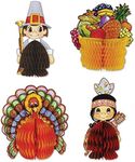 Beistle 4-Pack Decorative Thanksgiving Playmates, 4-Inch-5-Inch