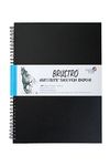 BRUSTRO Artists Wiro Bound Sketch Book| Spiral | A3 Size, 120 Pages, 160 GSM| Ideal for Students and Adults,Home, School, Beginners, Professional Drawing, Sketching, Mandala Art