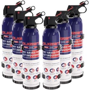 Dry Stop Fire Extinguisher for Home & Vehicle - 600g Dry Chemical Powder Fire Extinguisher | Grease & Electrical Fire Extinguisher for Kitchen, Car, Portable (6-Pack)