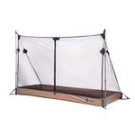 OneTigris Mesh Tent with 3000 Waterproof Bathtub Floor, Ultralight 1 Person Tent for Camping Backpacking Hiking Traveling Fishing Patio (Coyote Brown)