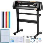VEVOR Vinyl Cutter Machine, Upgraded 28 Inch Paper Feed Cutting Plotter Bundle, Adjustable Force & Speed Vinyl Printer with Powerful Stepper Motors, Signmaster Software Compatible with Windows System