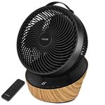 4UMOR Quiet Fan 10 inch Desk Fan DC Motor 20dB Silent Air Circulator Fan Turbo Oscillating Fan 12 Speeds 3 Modes 8H Timer Remote Control Cooling Fan for Bedroom Home Office