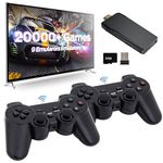 Retro Game Console, Wireless Retro Game Console, Plug & Play Video TV Game with 20000+ Built-in Games, 4K HDMI Output, and 2.4GHz Wireless Controller, 9 Classic Emulators