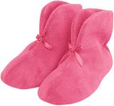 Forfoot Slipper Boots, Womens House Fluffy Slippers Indoor and Outdoor Non-Slip Boots Home Winter Office Shoes Bedroom Slippers Boots Rose Red Women Slippers Size 8