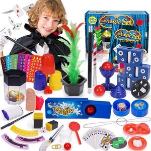 Tour de Magie, Jeux Enfant 6 7 8 9 Ans Garçons Filles Coffret Magie Enfant Cadeau 6 7 8 9 10 Ans Jouet Garcon 6-10 Ans 60+ Kit de Magie Jouet Fille 6 7 8 9 10 Ans Cadeau Garcon 6-9 Ans Anniversaire
