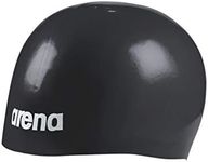 Arena Unisex Molded Pro II USA Swim Cap for Adults Comfortable Tight Fit Pool Training and Racing Swim Accessory, Black, One Size