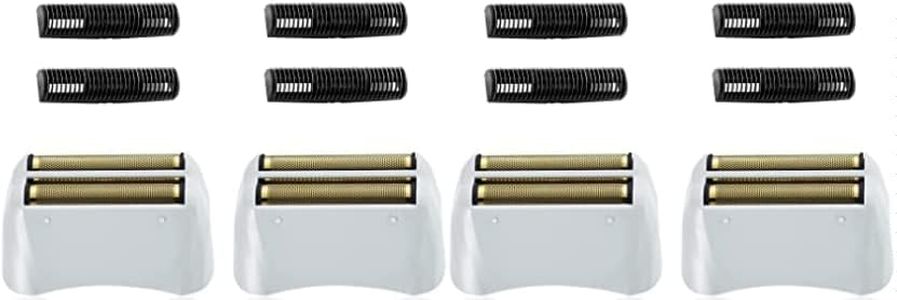4 Pack Pro Shaver Replacement Foil and Cutters compatible with andis 17150(TS-1) shaver ProFoil Lithium replacement, Golden