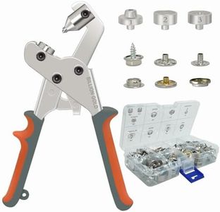 Snap Fastener Tool, BILLION GOLD Canvas Snap Kit, Heavy-Duty Snaps Tool for Boat Covers, Canvas, Leather, Tarps - 20 Sets Snap Buttons