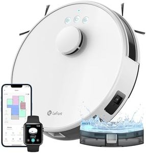 Lefant M1 Robot Vacuum Cleaner with Mop, dToF Laser Navigation and SLAM Mapping, 5500Pa Strong Suction, 150 Minutes, No-Go Zones, 2.4G Wi-Fi/App/Alexa Control, Ideal for Pet Hair and Hard Floors