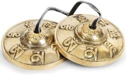 Tibetan Tingsha Cymbals - Om Mane Padme Hum - Meditation Bells for Spiritual Healing & Mindfulness - Perfect Spiritual Gift for Women (Black)