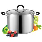 Cook N Home Cook N Home 18-10 Stainless Steel Stockpot Saucepot With Lid, 8 quart, 1 Piece (Metallic)